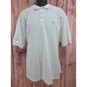 Tommy Bahama White Polo Shirt 2XL Mens 100% Pima Cotton